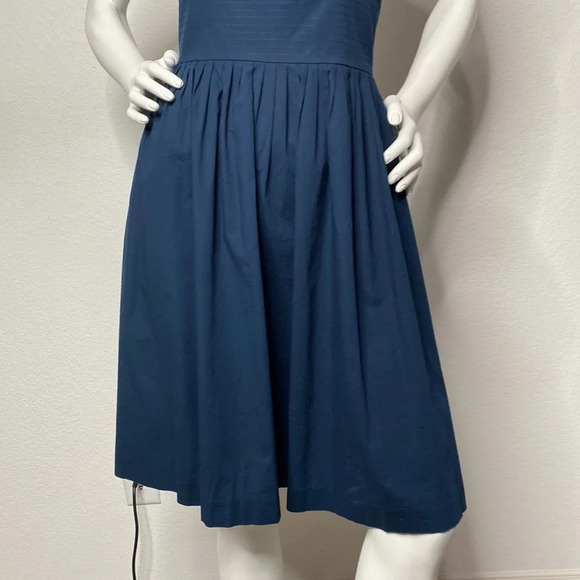 Eliza J Dark Blue Ruffle Front Fit & Flare Dress - Picture 4 of 7